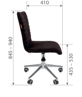 Изображение кресло chairman 020 велюр черное